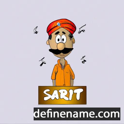 cartoon of the name Sarjit