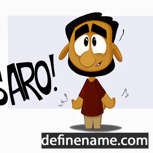 cartoon of the name Saro