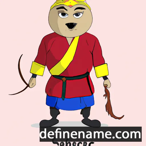 cartoon of the name Saruul-erdene