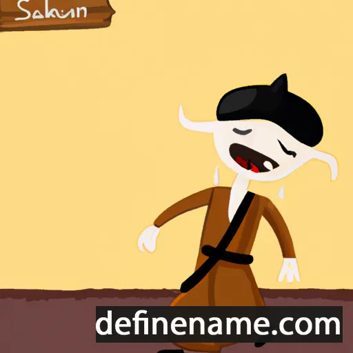 cartoon of the name Saruulbuyan