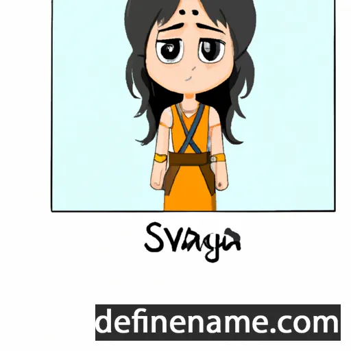 cartoon of the name Sarvagya