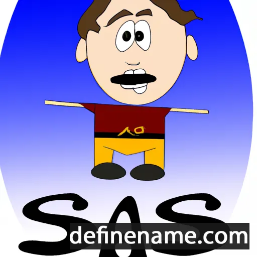 cartoon of the name Sas