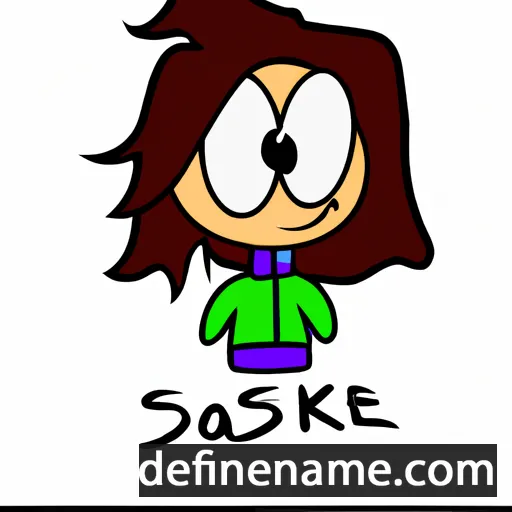 cartoon of the name Saskie