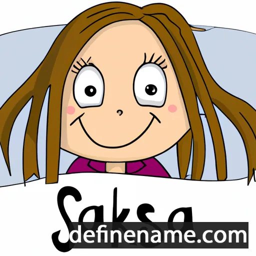 cartoon of the name Saskija