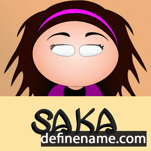 cartoon of the name Saskya