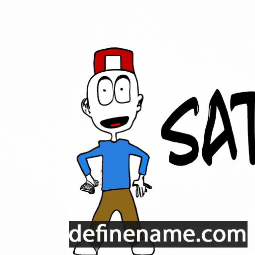 cartoon of the name Sat