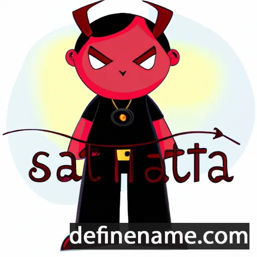 cartoon of the name Satanas