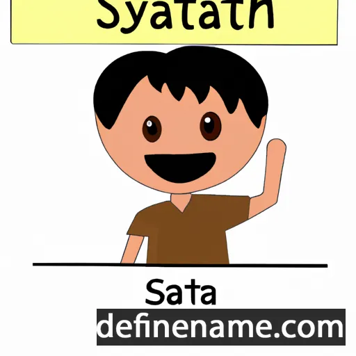 cartoon of the name Sathya