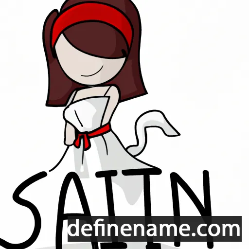 cartoon of the name Satin