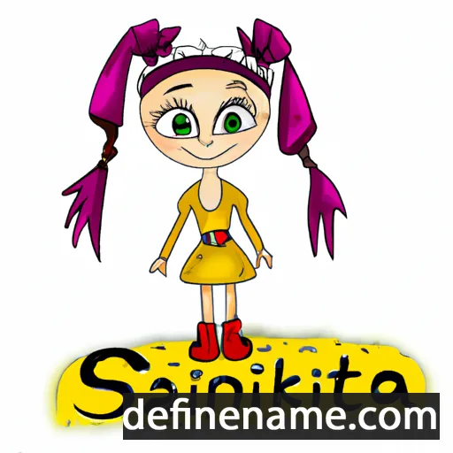 cartoon of the name Satinka