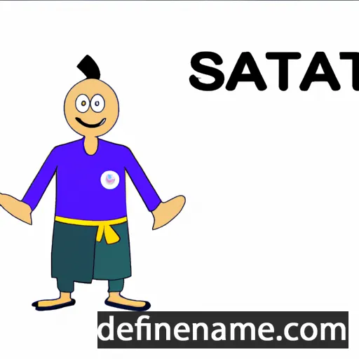 cartoon of the name Satnam