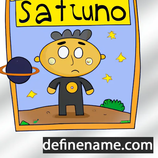 cartoon of the name Saturno