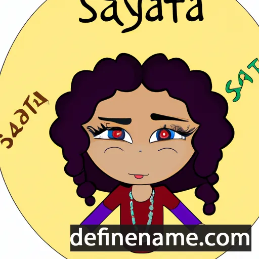 cartoon of the name Satyana