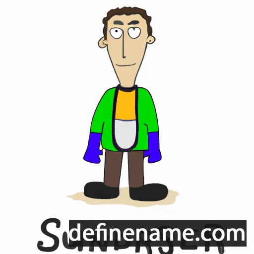 cartoon of the name Saunder