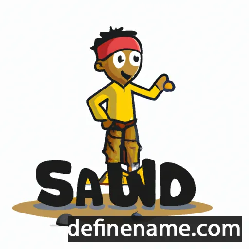 cartoon of the name Saundi