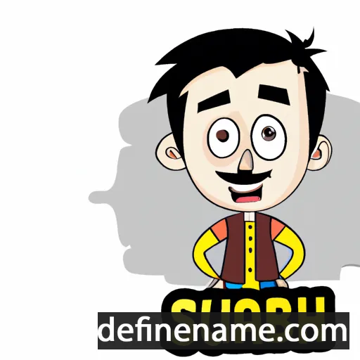 cartoon of the name Saurabh