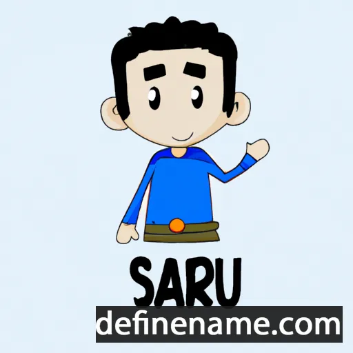 cartoon of the name Saurav