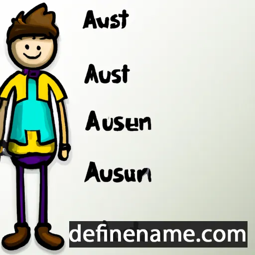 cartoon of the name Saustin