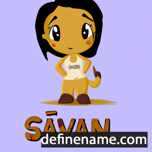 cartoon of the name Savana