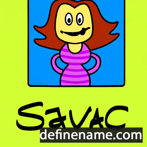 cartoon of the name Savica