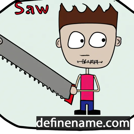 cartoon of the name Saw