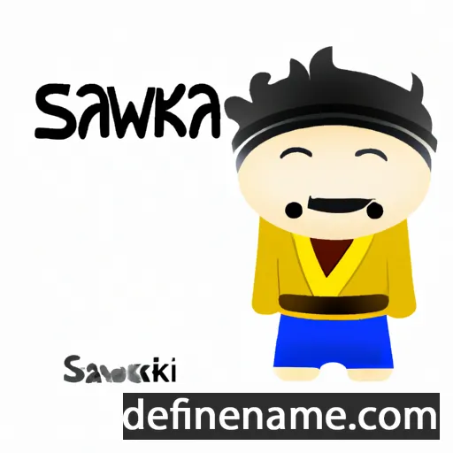 cartoon of the name Sawaki