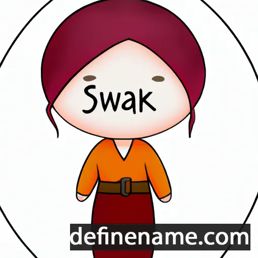 cartoon of the name Sawika