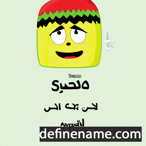 cartoon of the name Sawmah