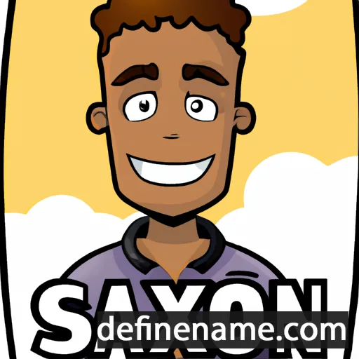 cartoon of the name Saxton