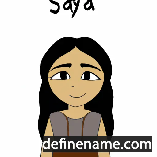 cartoon of the name Sayana