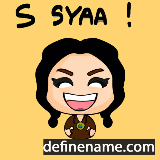 cartoon of the name Sayina