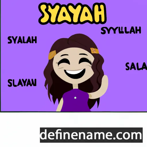 cartoon of the name Saylah