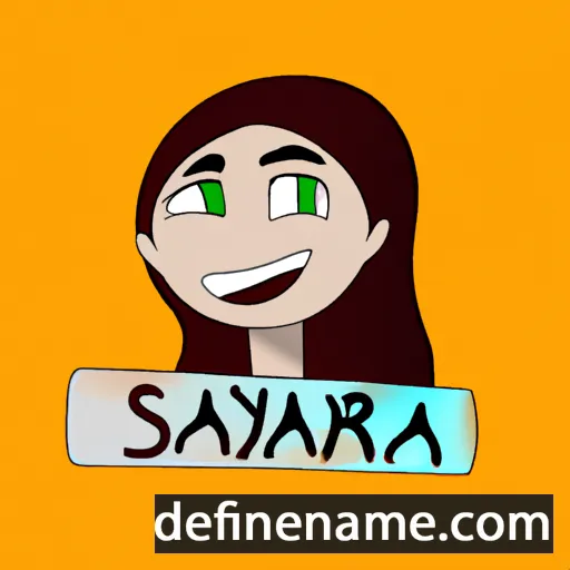 cartoon of the name Sayra