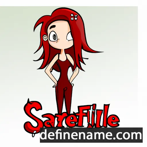 cartoon of the name Scarleth