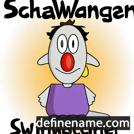 cartoon of the name Schwaniger