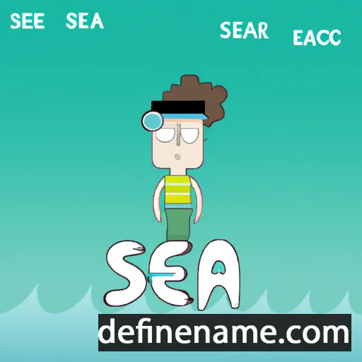 cartoon of the name Sea