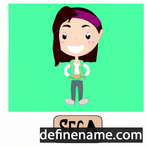 cartoon of the name Seana