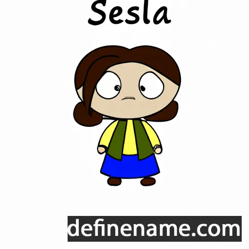 cartoon of the name Selesia