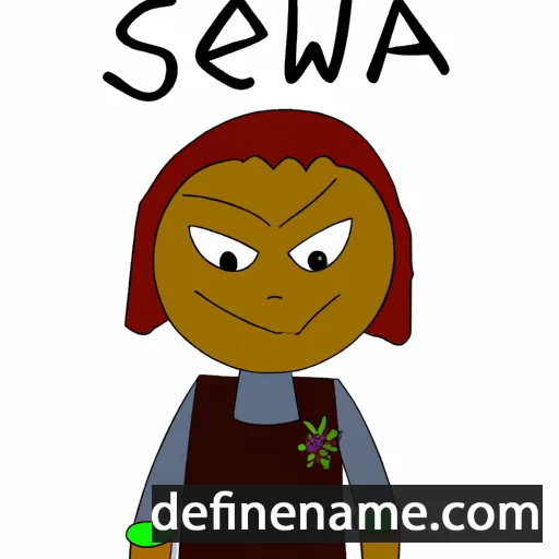 cartoon of the name Selwa