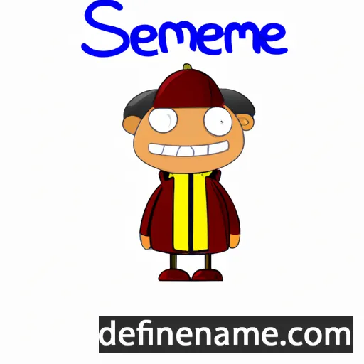 cartoon of the name Semegne