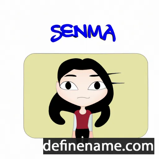 cartoon of the name Semina