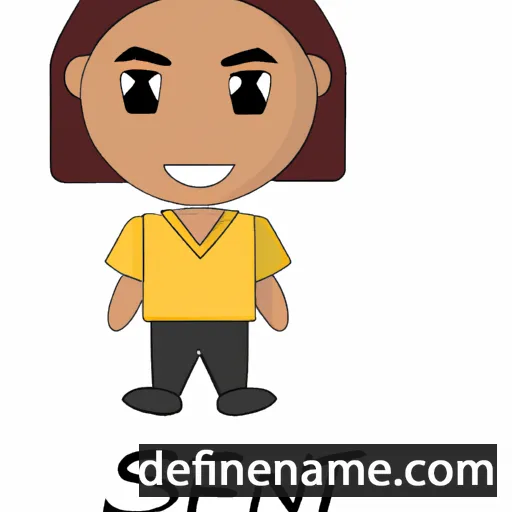 cartoon of the name Senait