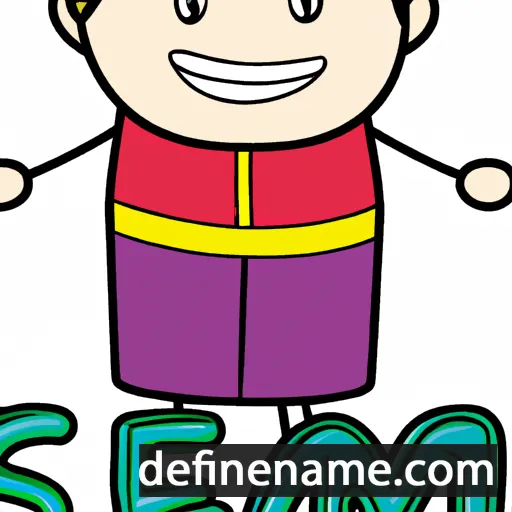 cartoon of the name Senam