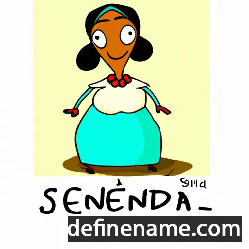 cartoon of the name Sendina