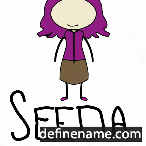 cartoon of the name Senedra