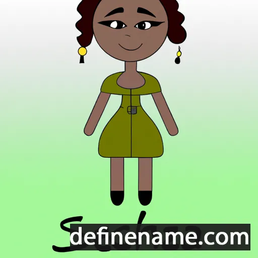 cartoon of the name Senezha