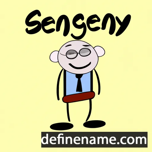 cartoon of the name Sengmany