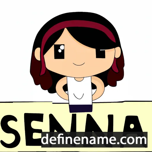 cartoon of the name Senia