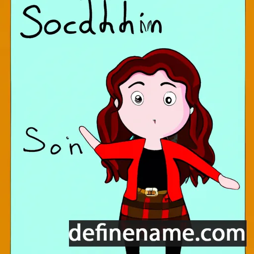 cartoon of the name Seónaidh