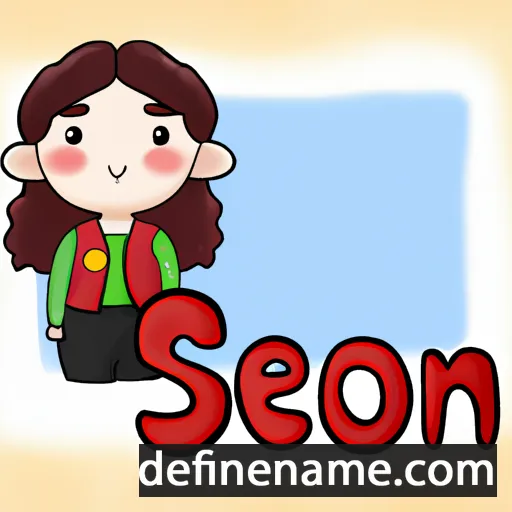 cartoon of the name Seon-a